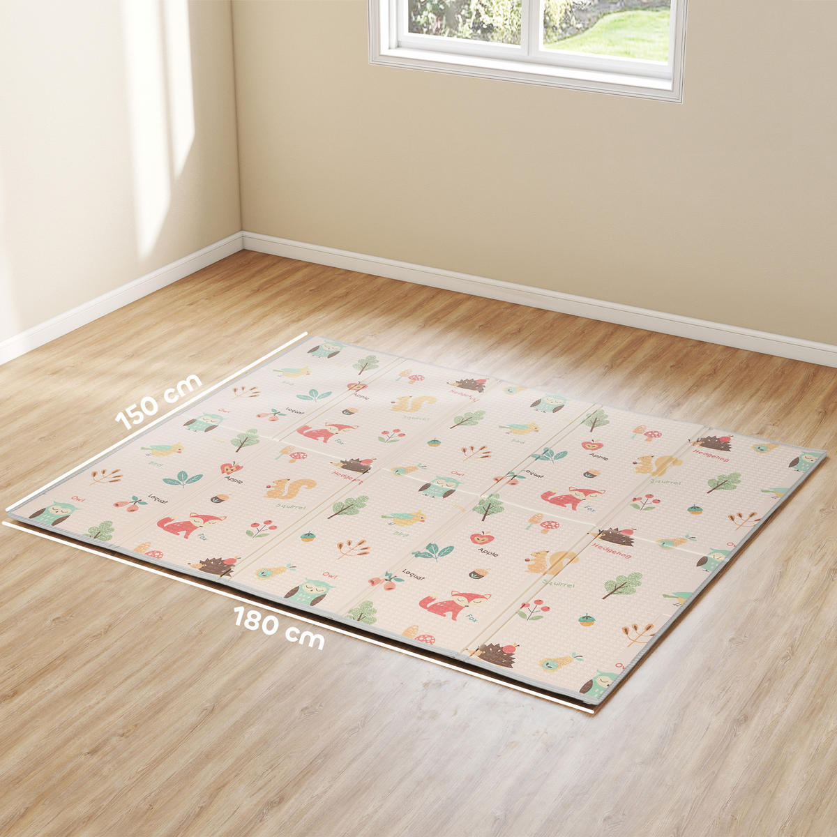 SPIELMATTE DE-18923 faltbar, 180x150 cm Multicolor - Multicolor, Kunststoff (150/180cm) - ComfortXL