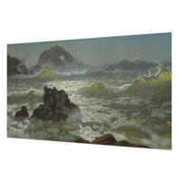 FOTOTAPETE 416x254 cm - Stürmische See - Grau, Textil (416/254cm) - Wallfluent