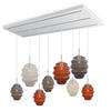 HÄNGELEUCHTE Echos 8-flammig Mehrfarbig Ø 18/25cm - Multicolor/Weiß, Glas (18/18/20cm) - s.luce