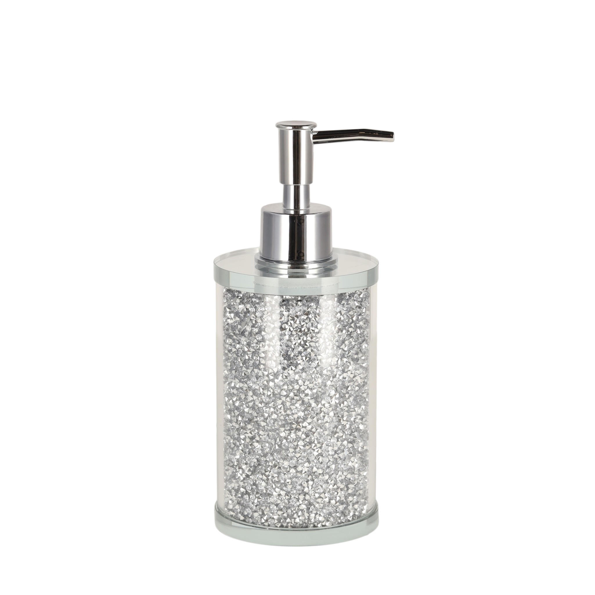 BADSPENDER Shinoso - Silberfarben, Glas (7.4/18.5/7.4cm) - home&you