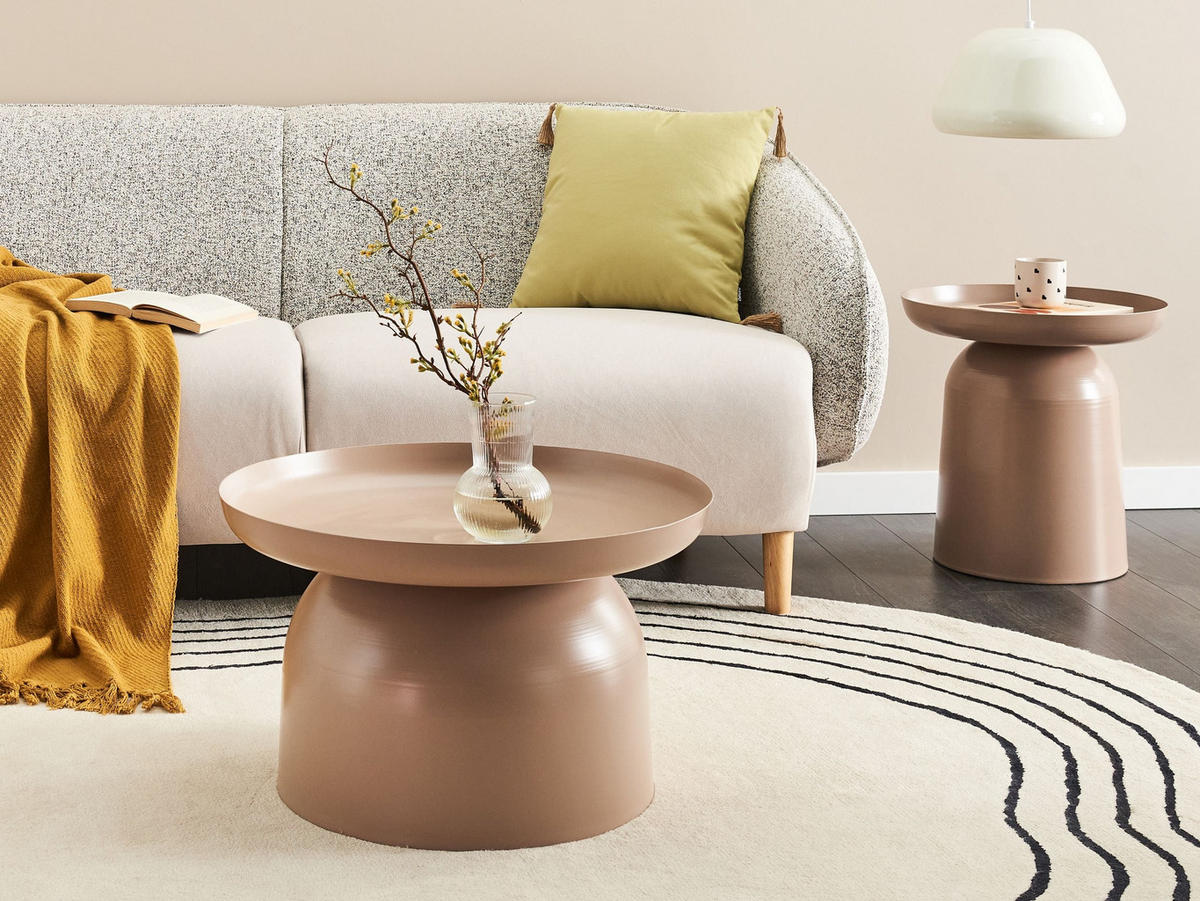 COUCHTISCH Metall Taupe Torrens - Taupe, Metall (60/60/36cm) - Beliani