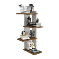 WANDREGAL Hasvik - Walnussfarben/Weiß, Holzwerkstoff (39.5/90/39.5cm) - [en.casa]