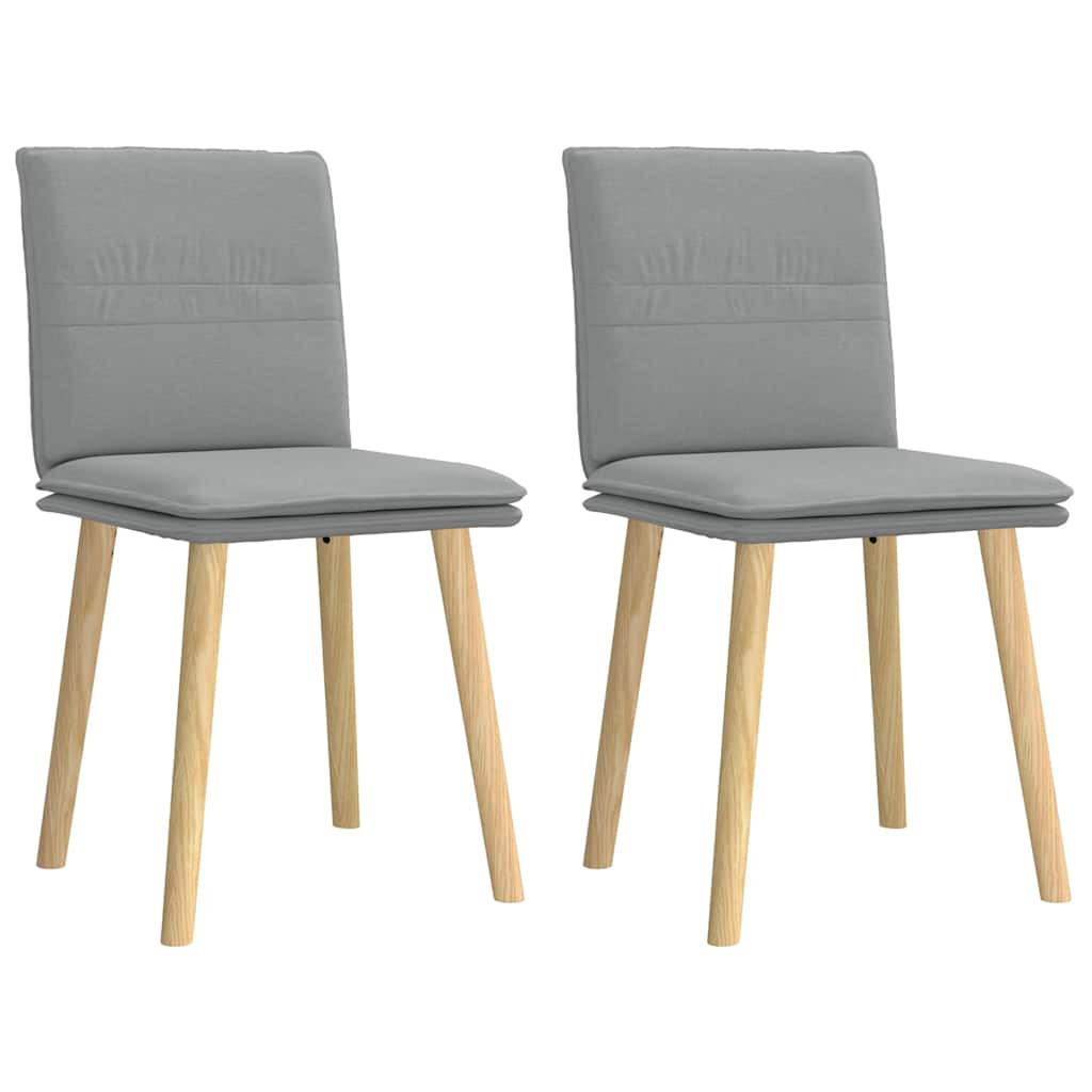 ESSZIMMERSTÜHLE 2 Stk. Hellgrau Stoff 45*54*86cm - Hellgrau, Metall (45/86/54cm) - ZMH