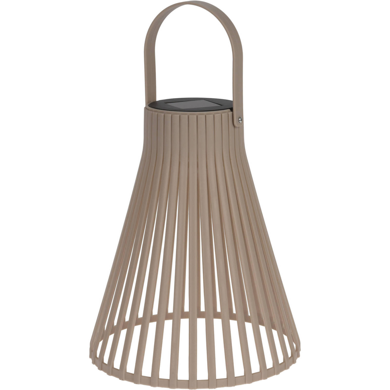 SOLARLATERNE Taupe 23,5 cm - Beige, Kunststoff (20/20/23cm) - Home Styling Collection