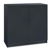 KOMMODE Elona, Büroschrank mit Soft-Close & Push-to-Open, Aktenschrank, Home Office & Büro, Schwarz matt (82 x 78 x 37 cm) - Schwarz, Holzwerkstoff (82/78/37cm) - InnoFurn