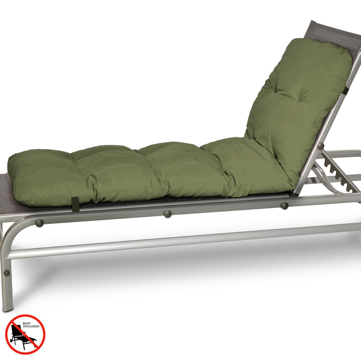 ROLLLIEGENAUFLAGE Flair RL 190x60x8cm Olivgrün - Olivgrün, Textil (60/190cm) - Beautissu 
