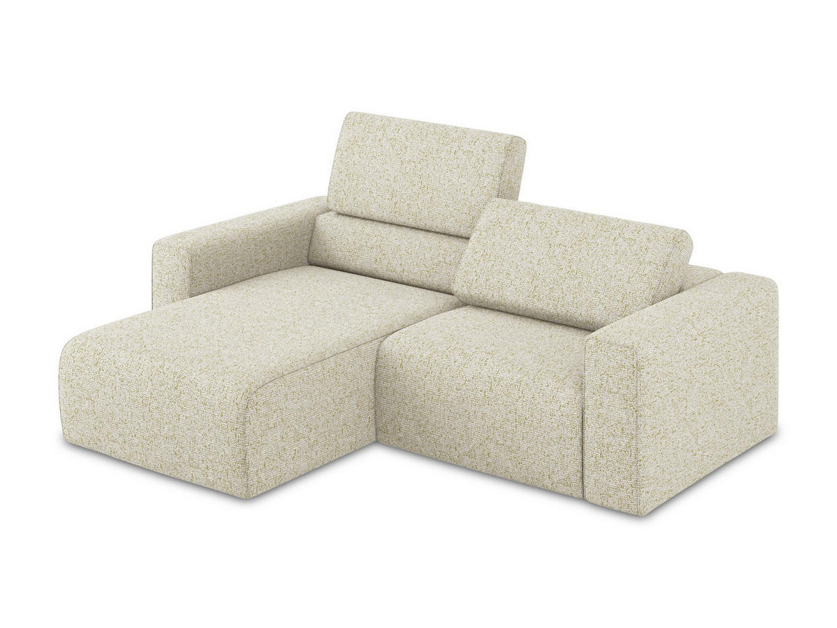 ECKSOFA Links Strukturstoff Stoff Beige - Beige/Creme, Kunststoff/Textil (167/224cm) - Makamii
