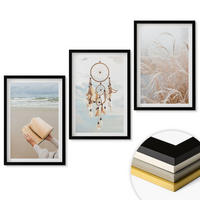 WANDBILDER 3er-Set - 40x60 cm Schwarzer Rahmen - Friedliche sommerliche Boho-Landschaften - Schwarz, Kunststoff (40/60cm) - ArtPrintCave