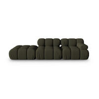 SOFA modular links Bellis aus 3D-Stoff Amazonasgrün 4 Sitzplätze - Waldgrün, Textil (94/70/282cm) - Micadoni
