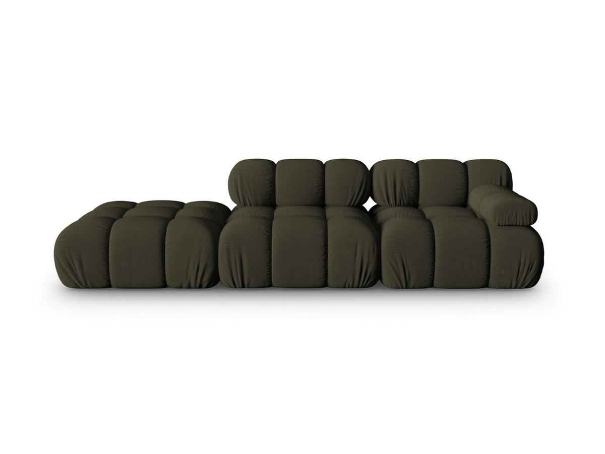 SOFA modular links Bellis aus 3D-Stoff Amazonasgrün 4 Sitzplätze - Waldgrün, Textil (94/70/282cm) - Micadoni