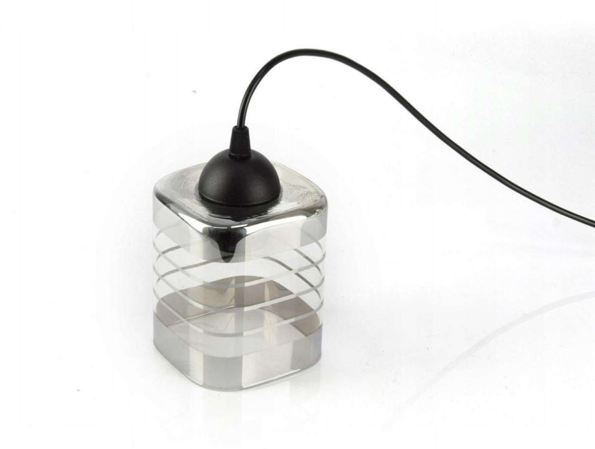 PENDELLEUCHTE TRAGLAS - Transparent/Schwarz, Glas/Metall (10/65/80cm) - kiki design