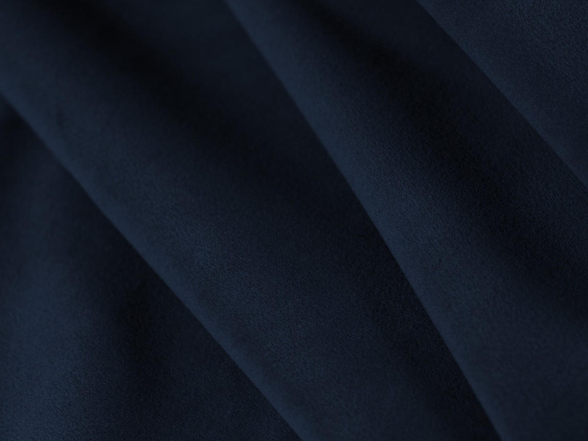 PANORAMASOFA links Lisa aus Samt königsblau 7 Sitzplätze - Dunkelblau, Textil (234/77/387cm) - Micadoni