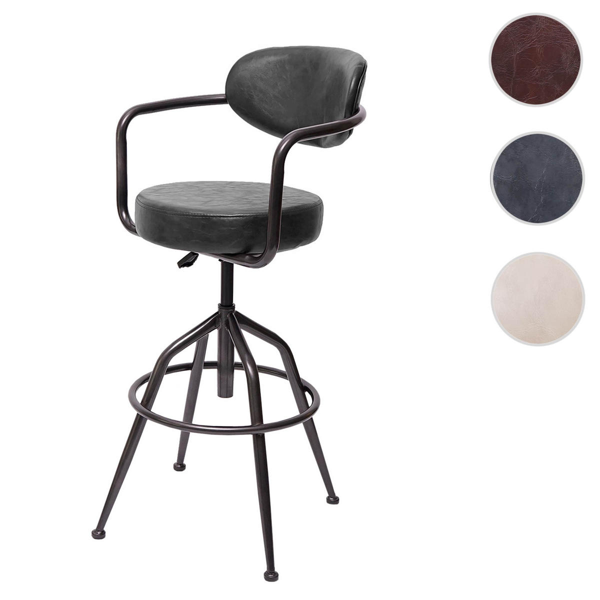 BARHOCKER H10F Grau - Grau, Textil (53/106/43cm) - MCW