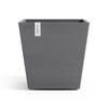 BLUMENTOPF mit Wasserreservoir Rotterdam 25/25/24,6 cm Grau - Grau, Kunststoff (25/24.6cm) - Ecopots