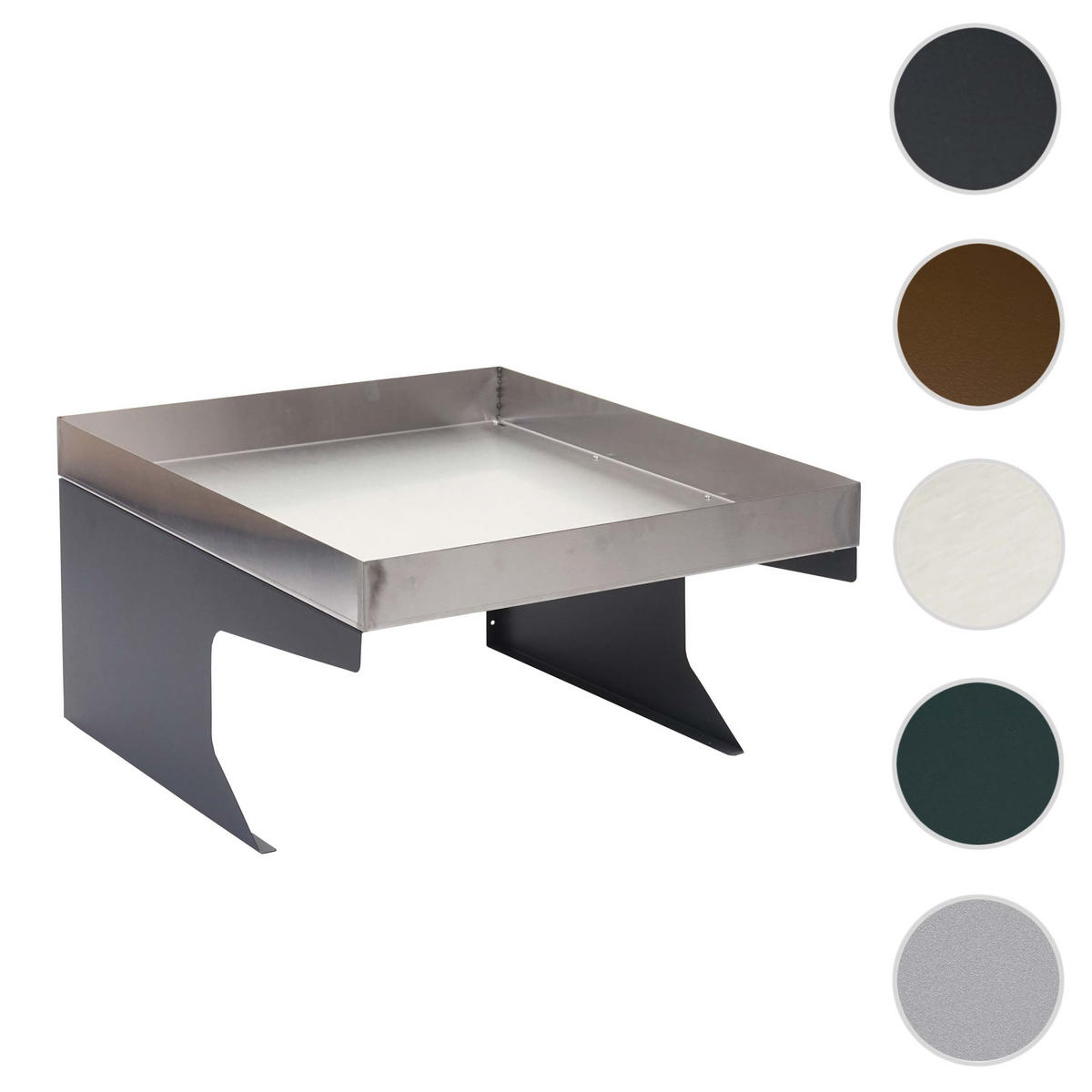 MÄHROBOTER-GARAGE Anthrazit, Silber - Anthrazit/Silberfarben, Metall (60/37/70cm) - MCW