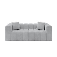 POHOVKA 2-MÍSTNÁ DONY-2 232x90x71 cm Šedá Manšestr - šedá/barva hliníku, kompozitní dřevo/textil (232/71/90cm) - ALTDECOR