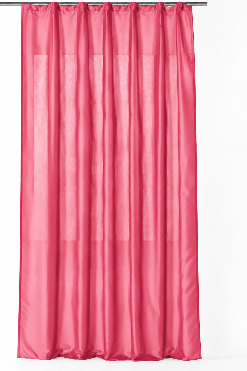 VORHANG Kräuselband 140/245 cm Pink Wildseiden Optik - Pink, Textil (140/245cm) - TiborTex