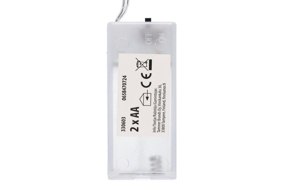 PAPIERSTERN LED 43 cm batteriebetrieben - Weiß, Papier (19/2.5/26cm)