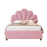 POLSTERBETT 90x200 cm mit Stauraum, Lattenrost, Samt, Rosa - Rosa, Holz (90/200cm)