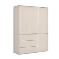 KLEIDERSCHRANK Der Robe - Beige, Holzwerkstoff (137/197/58cm) - Mokebo