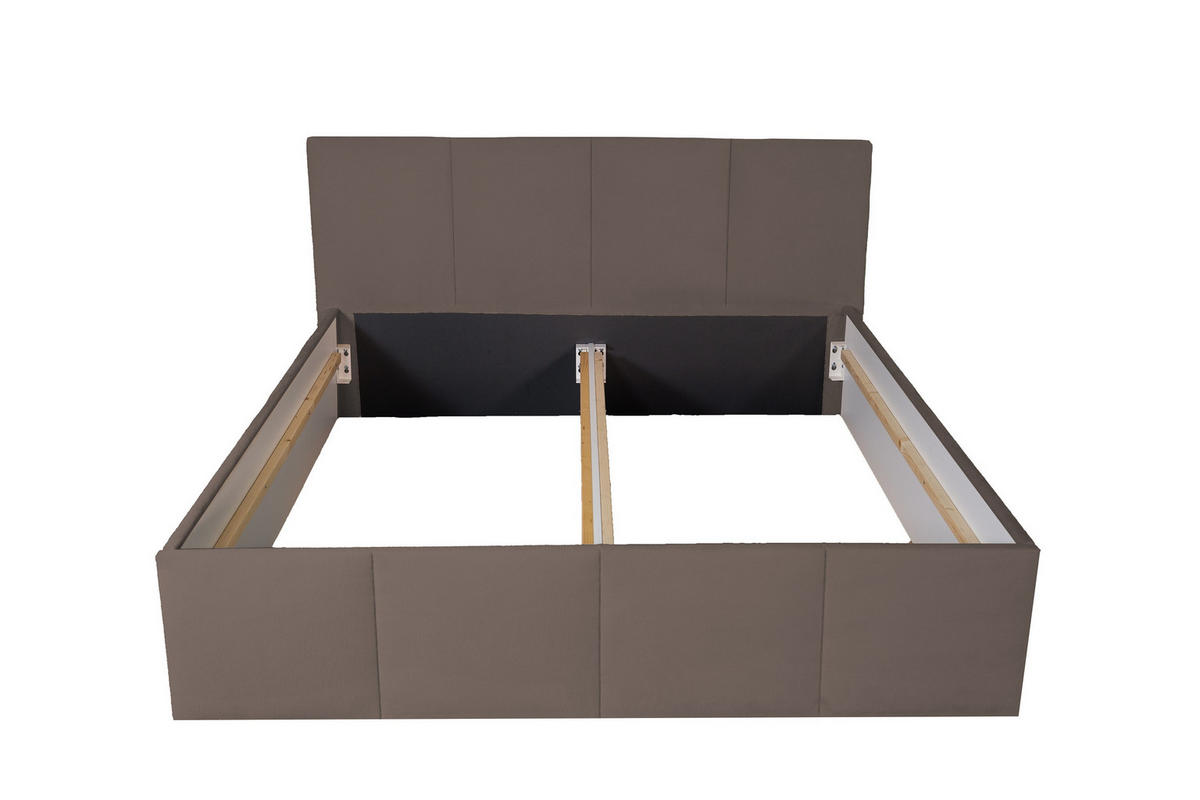 POLSTERBETT Dalas Sahara 140 x 200 x 40 cm Stauraum ohne hydraulische Funktion Mit hochwertiger Matratze H2 (bis 100 kg) und Lattenrost - Sahara, Holz (140/200cm) - Halmon Schlafkomfort Betten 