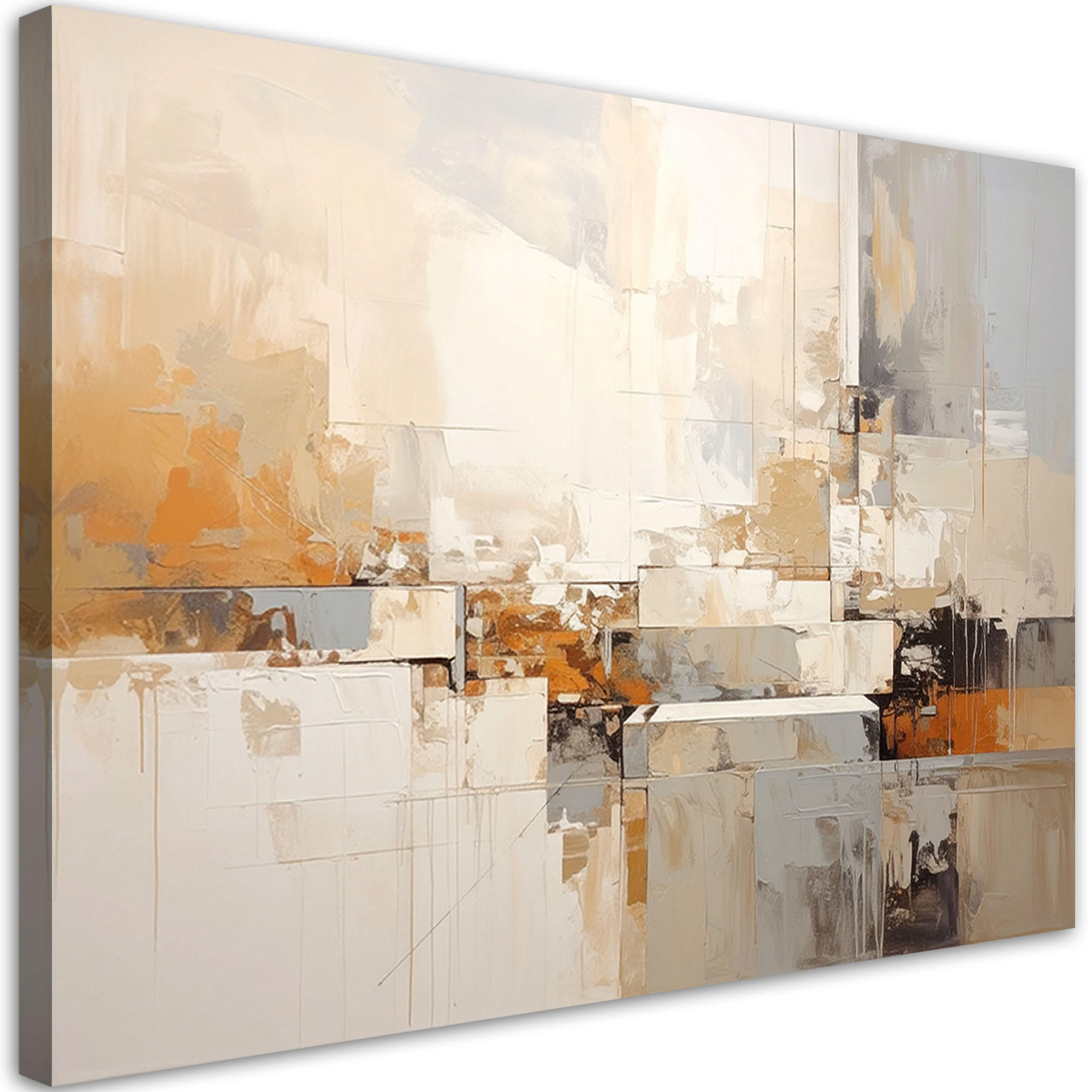 Feeby Leinwandbild, Beige 90x60 cm