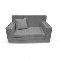 KINDERSOFA David – Stilvoller Komfort für das Kinderzimmer - In den Trendfarben - Grau, Textil (83/47/43cm) - Fortisline