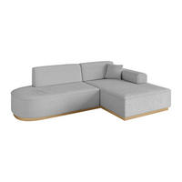 ECKSOFA Ottomane Rechts IREA-L1-v2 - 232x165x80 cm Hellgrau - Hellgrau, Holzwerkstoff/Textil (232/165cm) - ALTDECOR