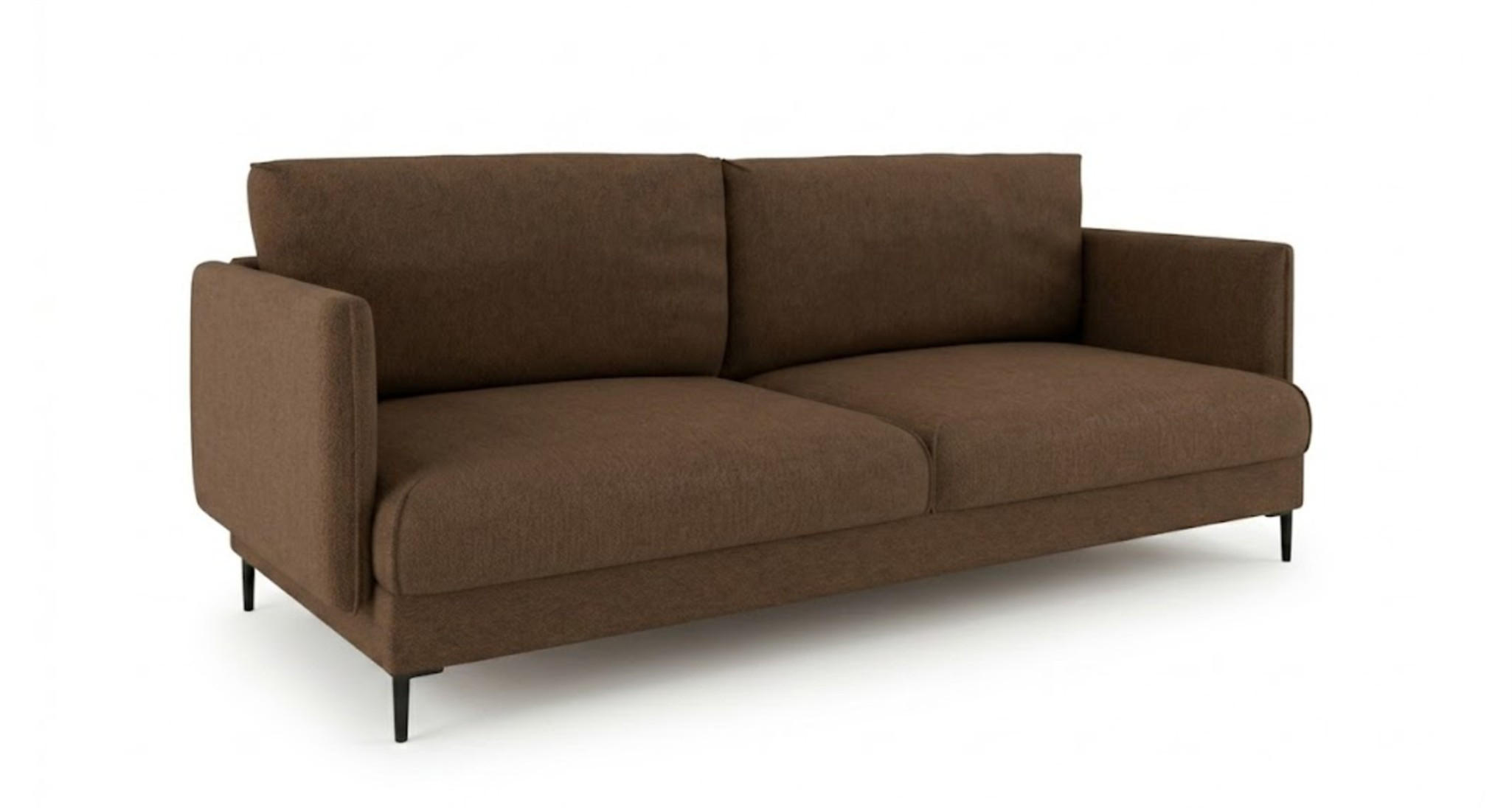 SOFA Helmer 3-sitzer In Stoff Vibe - Braun, Holzwerkstoff/Textil (226/95/95cm) - Fun Möbel