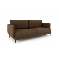 SOFA Helmer 3-sitzer In Stoff Vibe - Braun, Holzwerkstoff/Textil (226/95/95cm) - Fun Möbel