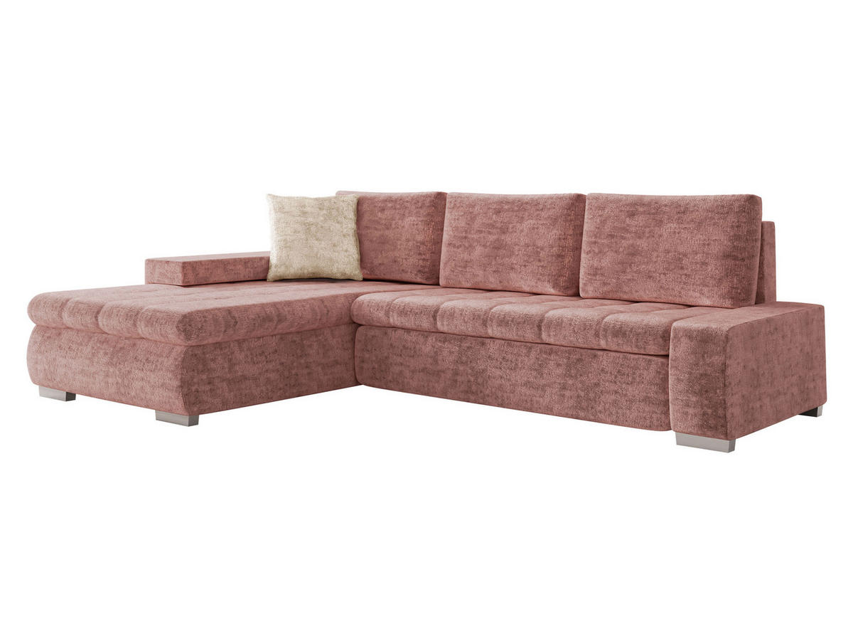 ECKSOFA Orkan Mini Premium - Rosa, Holz/Textil (265/185cm) - MIRJAN24