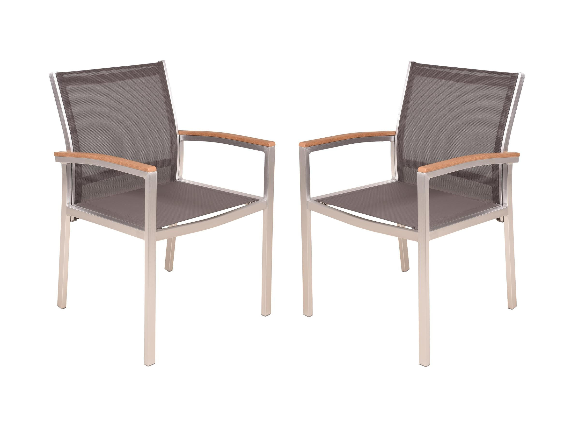 GARTENSTUHL 2er Set Emil Stapelstuhl - Braun, Kunststoff (60/84/54cm) - DELUKE