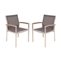 GARTENSTUHL 2er Set Emil Stapelstuhl - Braun, Kunststoff (60/84/54cm) - DELUKE