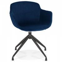 STUHL mit armlehnen Blau 59x80x54cm - Blau/Schwarz, Textil/Metall (59/80/54cm) - AlterEgo
