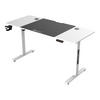 COMPUTERTISCH Stryn - Weiß Hochglanz, Metall (60/140/117cm) - pro.tec