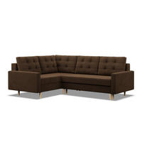 ECKSOFA LINKS MIT SCHLAFFUNKTION BLANK, Braun - Braun, Textil (223/172cm) - Mebligo