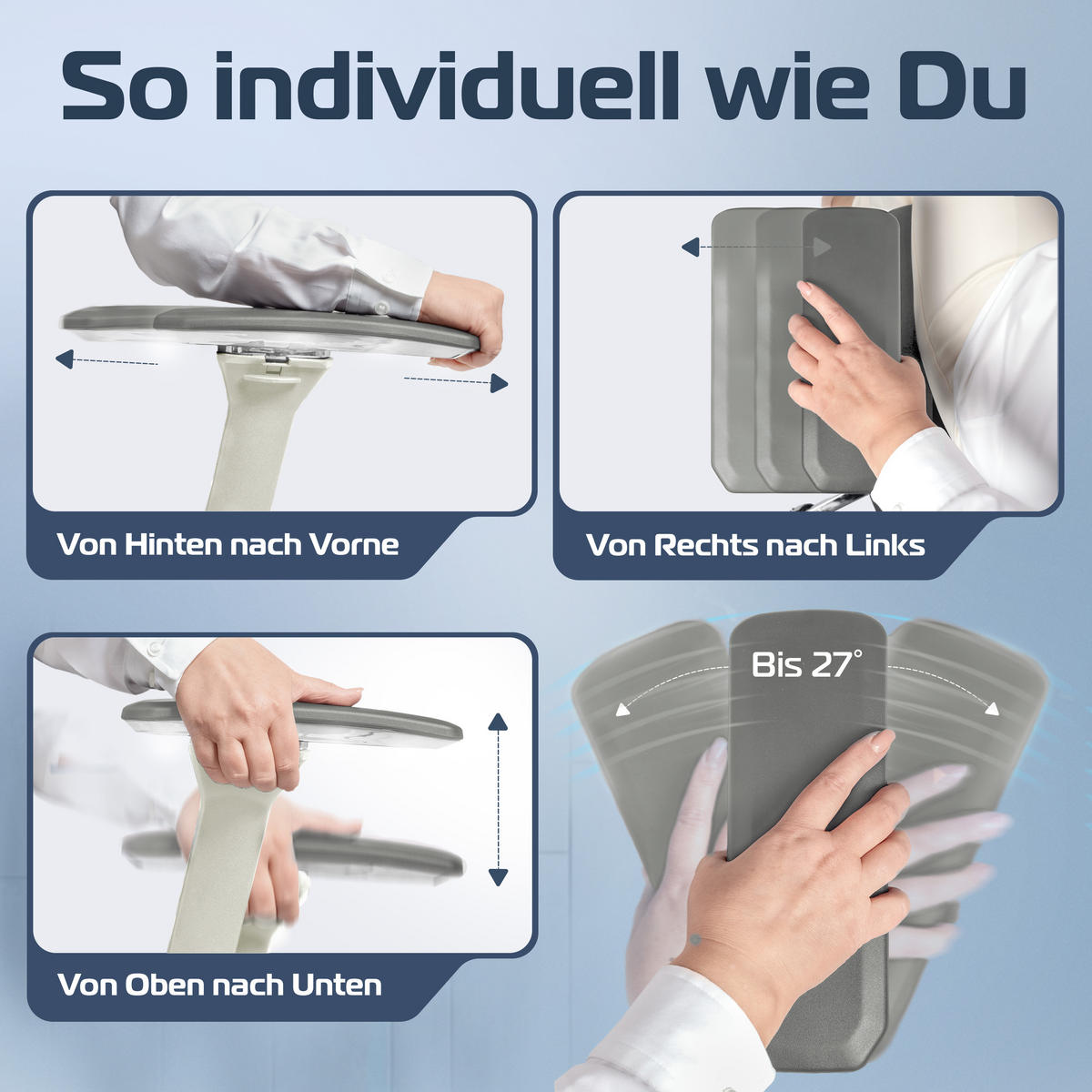 BÜROSTUHL CleverSeat Creme-Weiß - Beige/Silberfarben, Kunststoff/Textil (70/134/70cm) - Clouvou