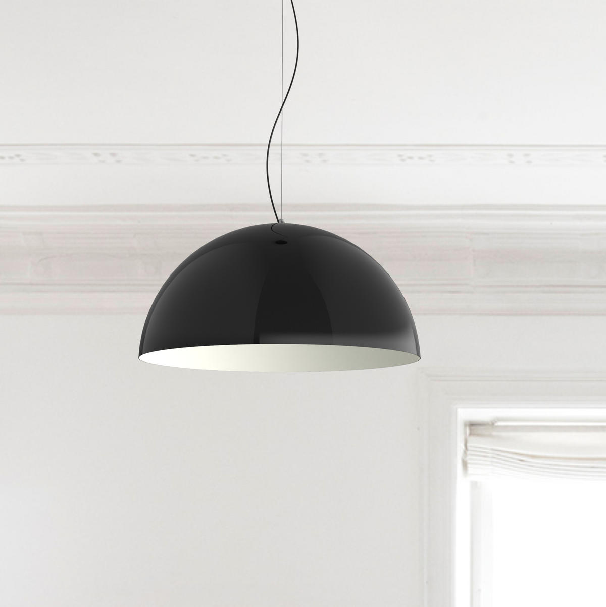 HÄNGELEUCHTE Cassis - Schwarz, Metall (60/60/30cm) - Lumicom