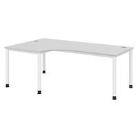 SCHREIBTISCH Serie-H 120/200/74 cm in Grau/Weiß - Weiß/Grau, Holzwerkstoff (120/200/74cm) - bümö
