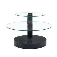 COUCHTISCH Schwarz Transparent 90/90/44 cm - Schwarz, Holzwerkstoff (70/90/44cm) - PANGIVO
