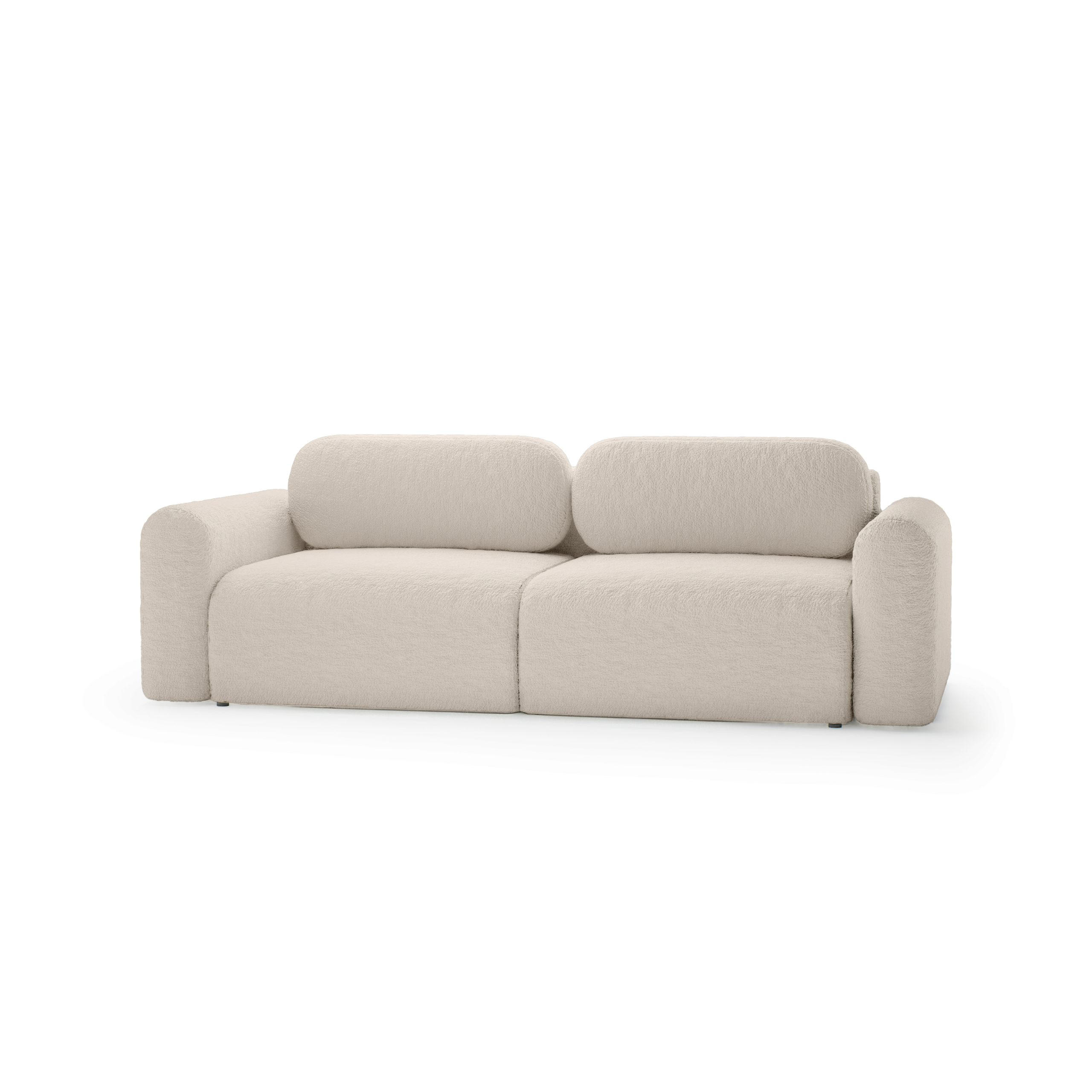 SOFA mit Schlaffunktion Thekla, Beige - Beige, Textil (246/70/100cm) - Fedve
