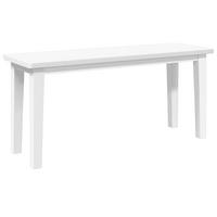 BANK 90 Cm Weiss Massivholz Gummibaum - Weiß, Naturmaterialen (30/45/90cm) - vidaXL