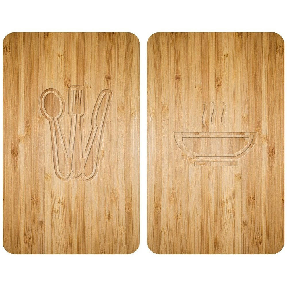 Wenko Herdabdeckplatten Braun 30x52 cm