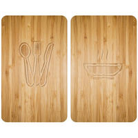 HERDABDECKPLATTEN aus Glas Lunch 52/30 cm - Braun, Glas (30/52cm) - Wenko