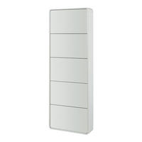 SCHUHKIPPER Aure - Weiß, Glas/Holz (63/180/19.5cm) - [en.casa]