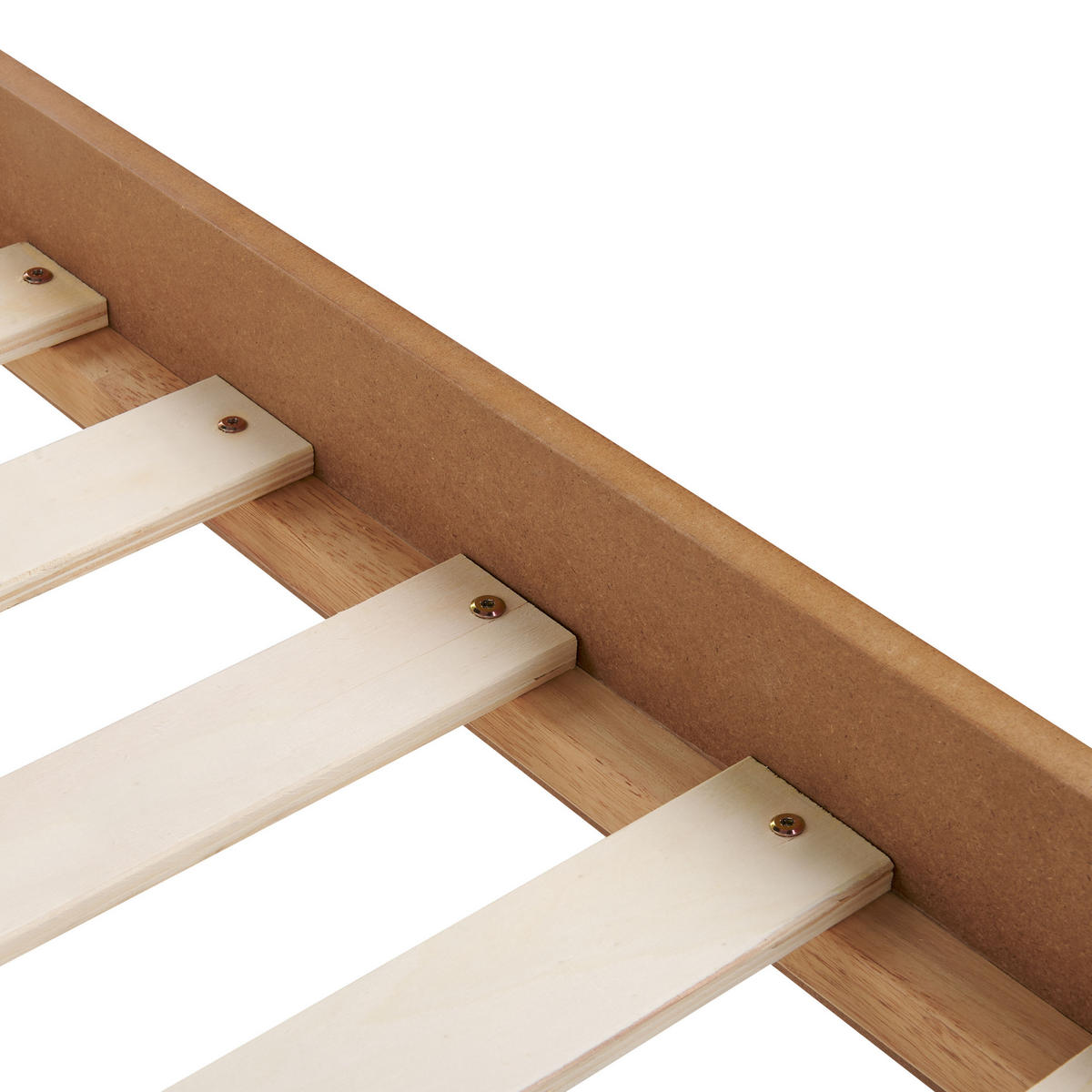 BETT Heller Holzfarbton 140x200 cm Berric - Hellbraun, Holzwerkstoff (140/200cm) - Beliani