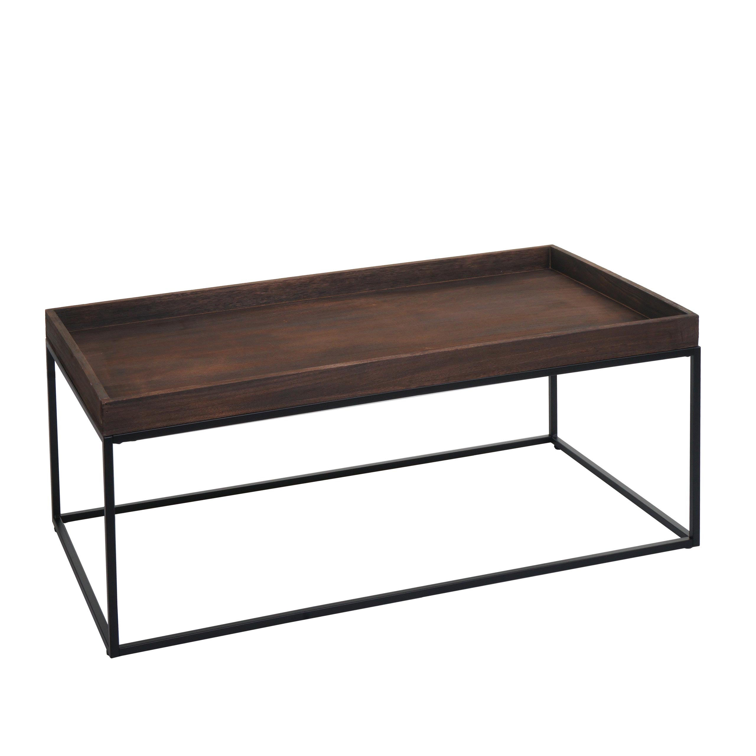 COUCHTISCH rechteckig Dunkelbraun - Dunkelbraun, Holz (60/110/46cm) - MCW