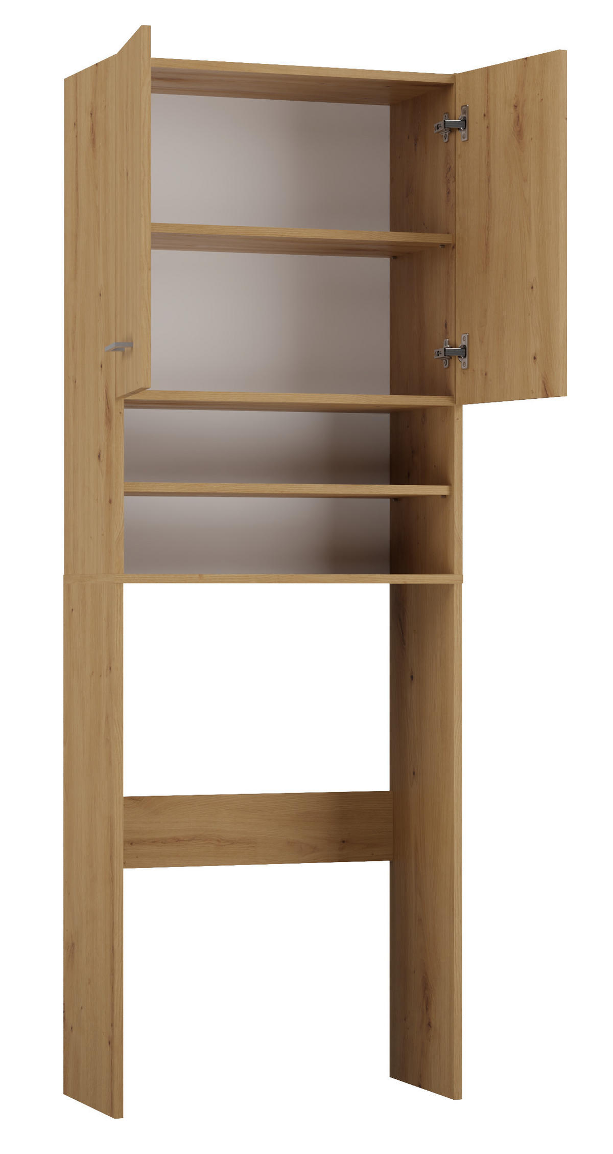 WASCHMASCHINENSCHRANK Überbau mit Regal und Türen - Eiche Artisan, Holzwerkstoff (64/180/30cm) - CDF