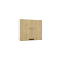 HÄNGESCHRANK W80GRF/2 - Dnoria - Funktionales Design Konzept - Eiche Artisan, Holz/Metall (80/72/30cm) - ROYAL24_MARKT