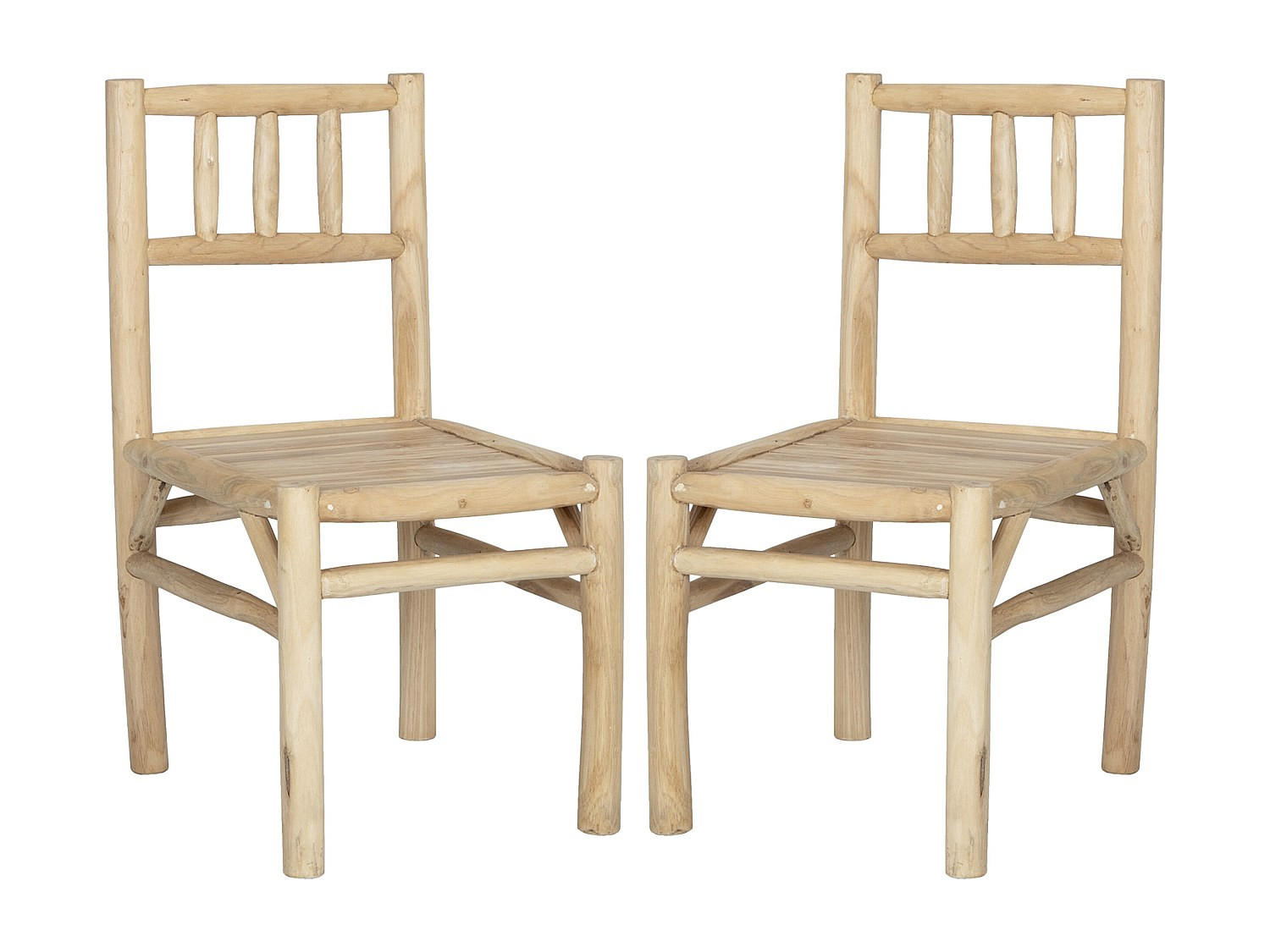 GARTENSTUHL - 45 cm x 54 cm - Holz, Platte - Naturfarben Hell - TULUM - Naturfarben, Holz (45/90/54cm) - Vente-Unique